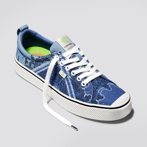 oca low blue bandana canvas sneaker.fb feed