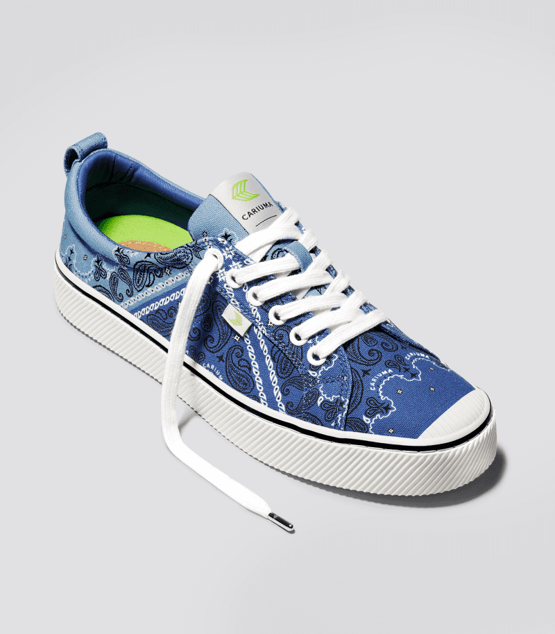 oca low blue bandana canvas sneaker.fb feed