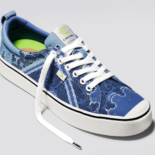 oca low blue bandana canvas sneaker.feature 1