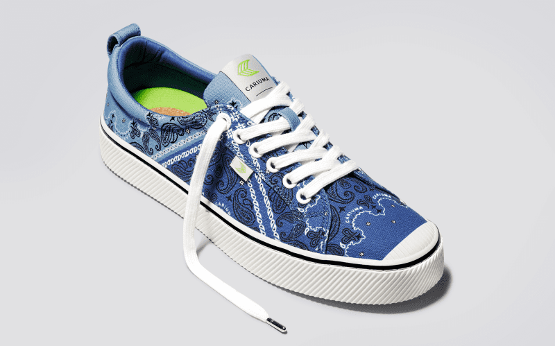 oca low blue bandana canvas sneaker.feature 1