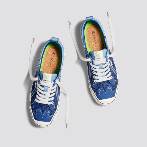 oca low blue bandana canvas sneaker.feature 3