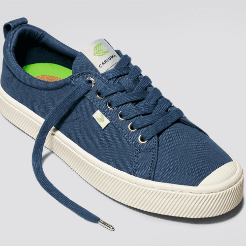 oca low blue canvas sneaker.feature 1