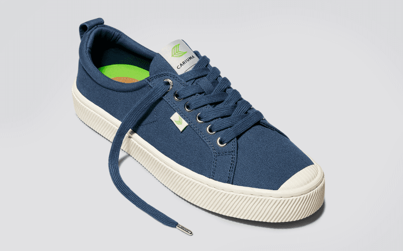 oca low blue canvas sneaker.feature 1