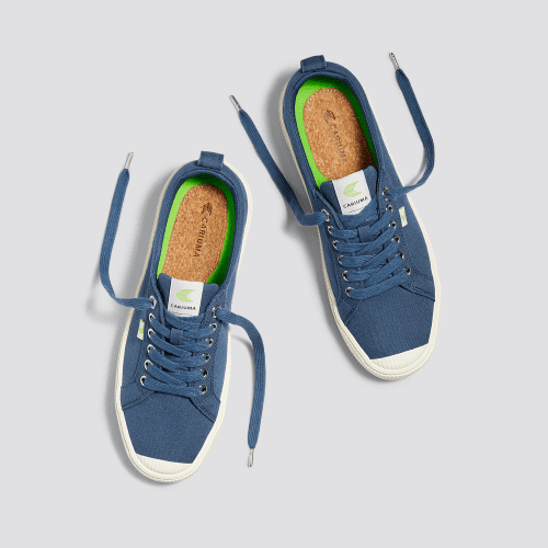 oca low blue canvas sneaker.feature 3