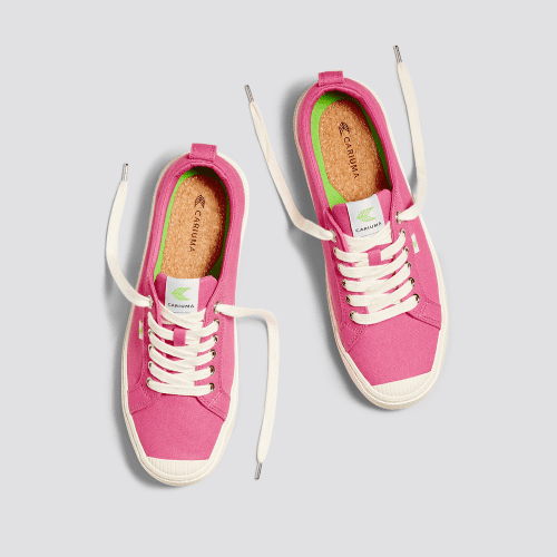 oca low bright pink canvas sneaker.feature 3