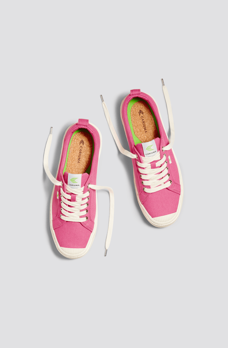 oca low bright pink canvas sneaker.feature 3