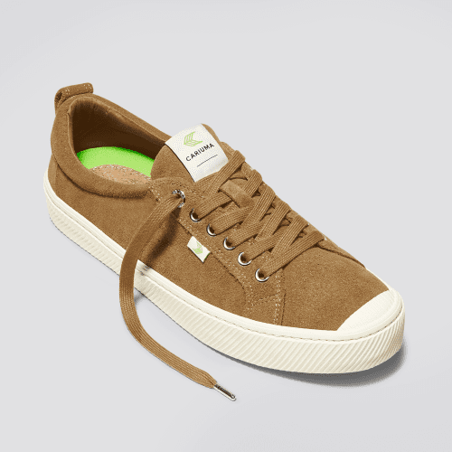 oca low camel brown suede sneaker.fb feed