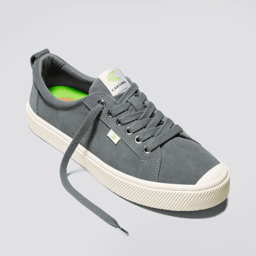 oca low charcoal grey suede sneaker.fb feed