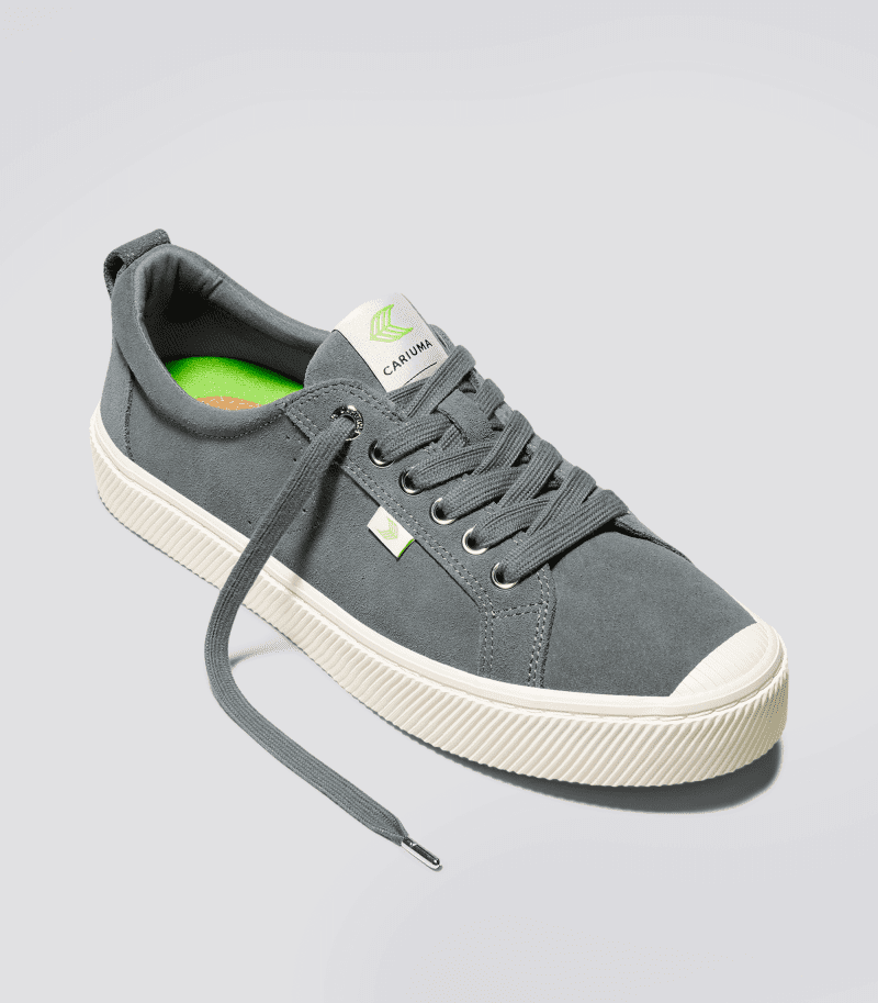 oca low charcoal grey suede sneaker.fb feed