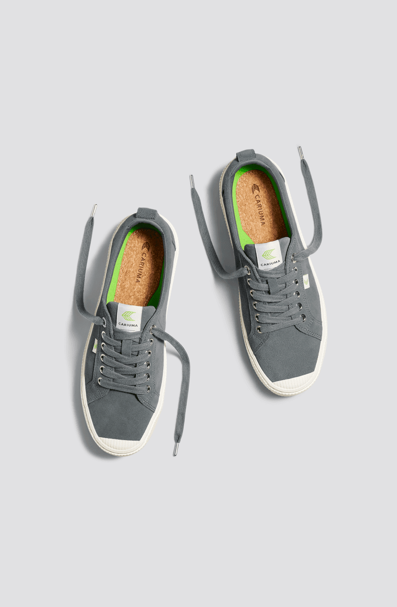 oca low charcoal grey suede sneaker.feature 3