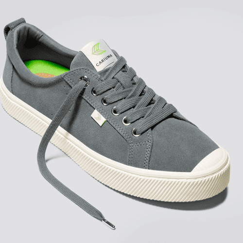 oca low charcoal grey suede sneaker.slideshow3