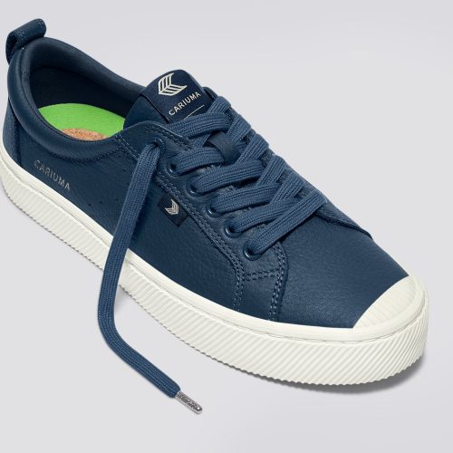 oca low dark denim premium leather sneaker.slideshow2