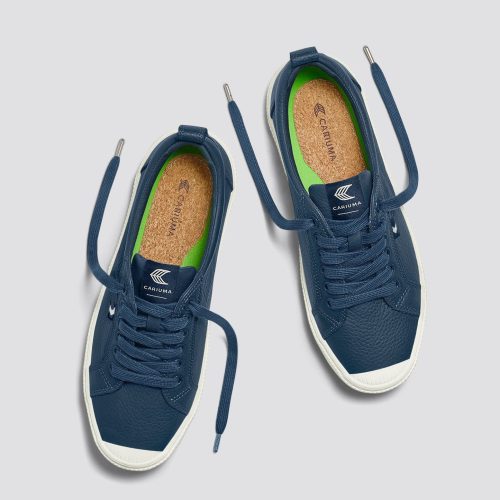 oca low dark denim premium leather sneaker.slideshow5