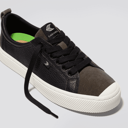 oca low dark khaki suede premium leather sneaker.slideshow2