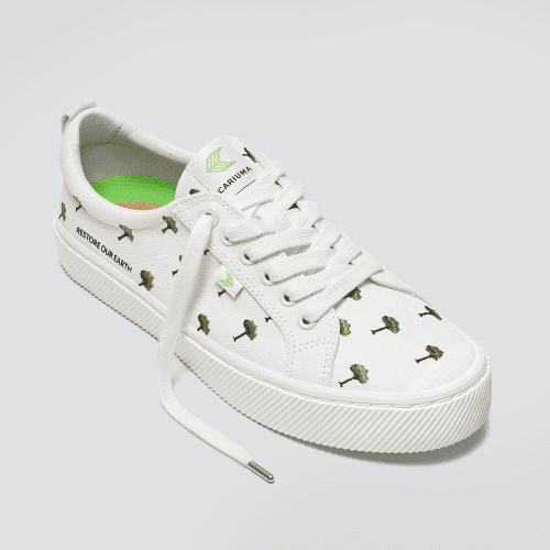 oca low earth day off white canvas sneaker.fb feed