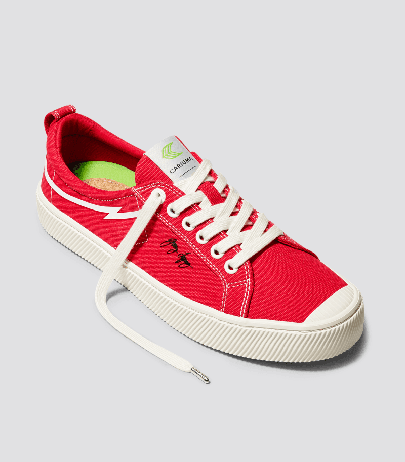 oca low gerry lopez red canvas sneaker.fb feed