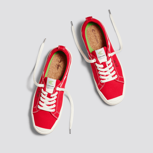 oca low gerry lopez red canvas sneaker.feature 3