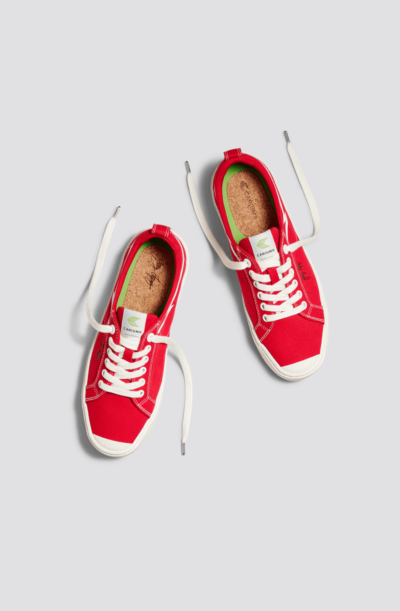 oca low gerry lopez red canvas sneaker.feature 3