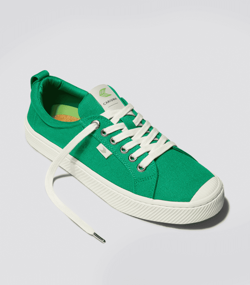 oca low green canvas sneaker.fb feed