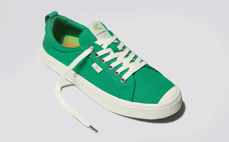 oca low green canvas sneaker.feature 1