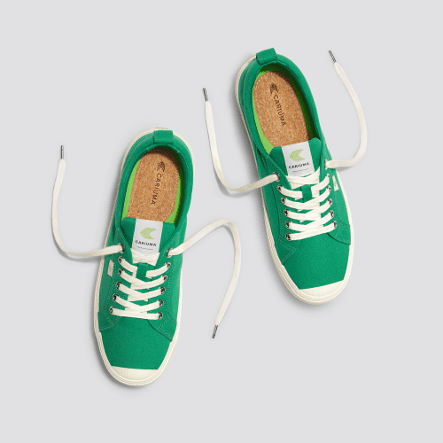 oca low green canvas sneaker.feature 3