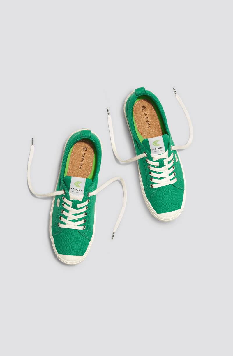 oca low green canvas sneaker.feature 3