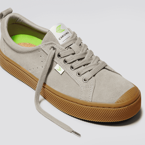 oca low grey gum suede sneaker.feature 1