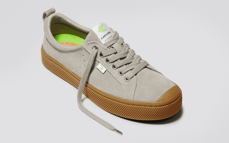 oca low grey gum suede sneaker.feature 1