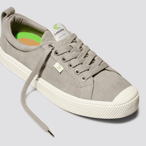 oca low grey suede sneaker.feature 1