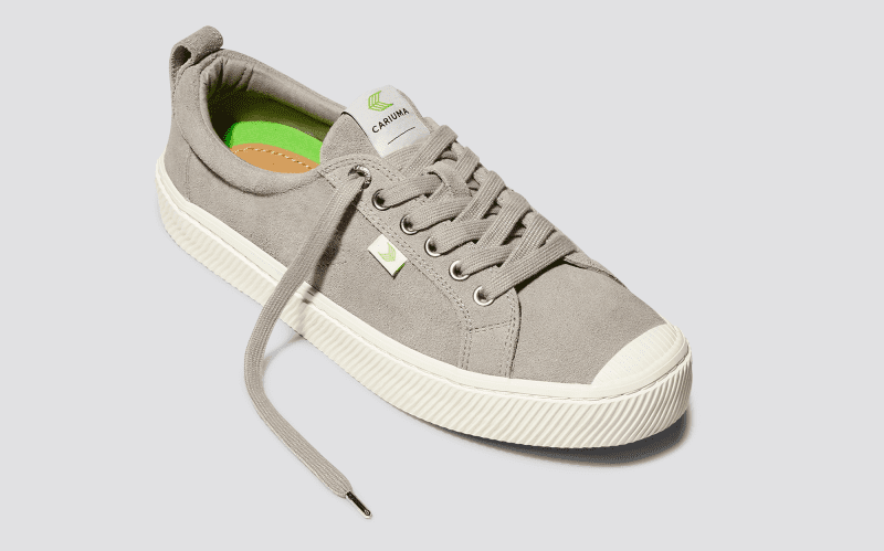 oca low grey suede sneaker.feature 1