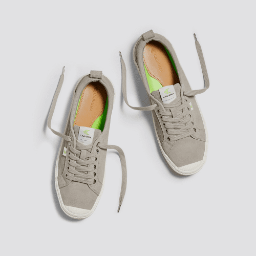 oca low grey suede sneaker.feature 3