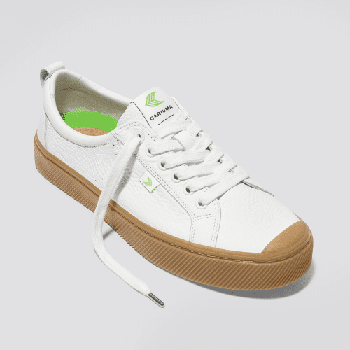 oca low gum white premium leather sneaker.fb feed