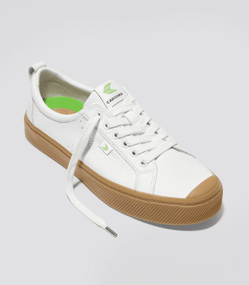 oca low gum white premium leather sneaker.fb feed