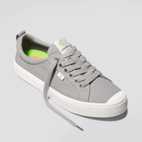 oca low light grey canvas sneaker.fb feed