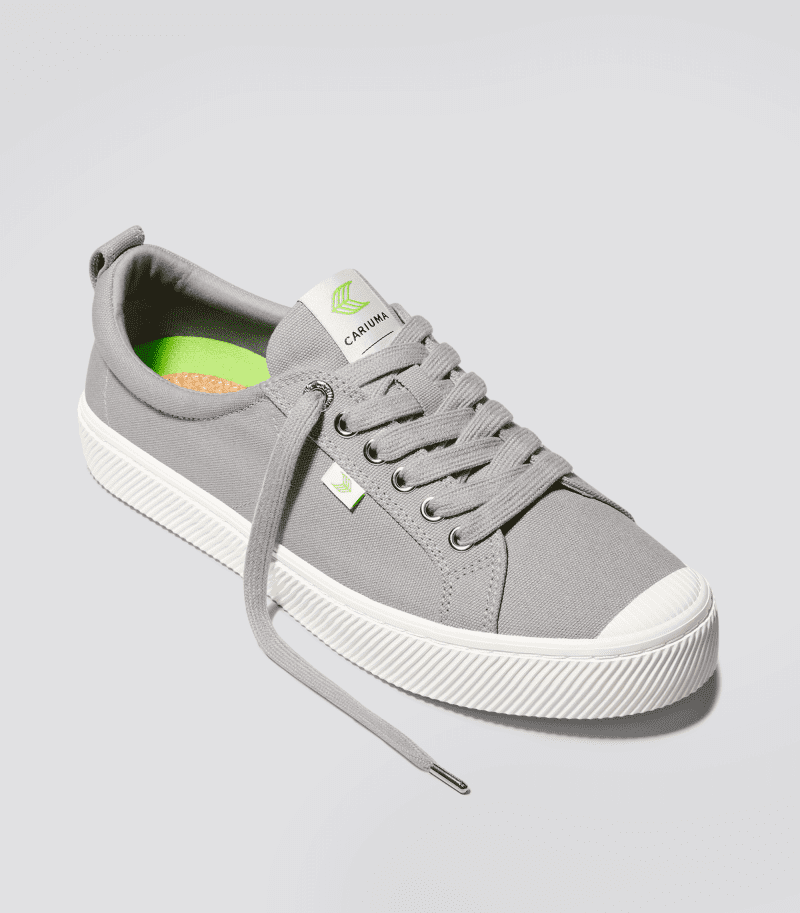 oca low light grey canvas sneaker.fb feed