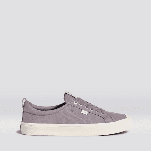 oca low mystic grey canvas sneaker.side view