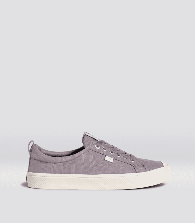 oca low mystic grey canvas sneaker.side view