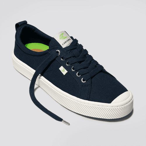 oca low navy blue canvas sneaker.fb feed