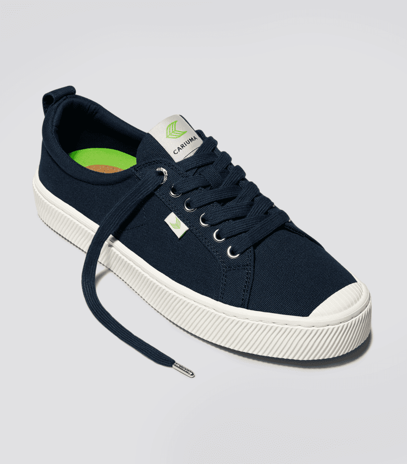 oca low navy blue canvas sneaker.fb feed