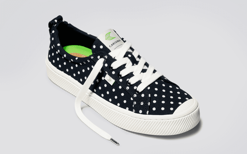 oca low off black polka dots canvas sneaker.feature 1