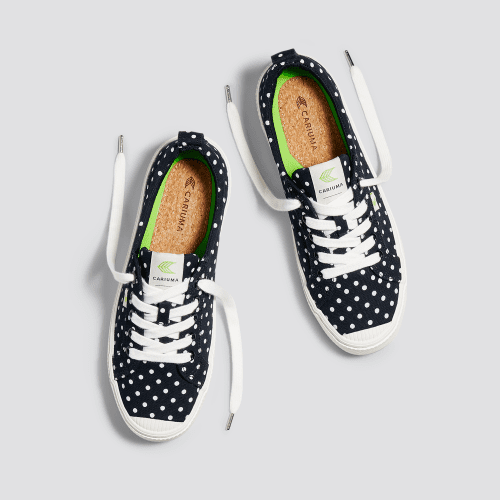 oca low off black polka dots canvas sneaker.feature 3