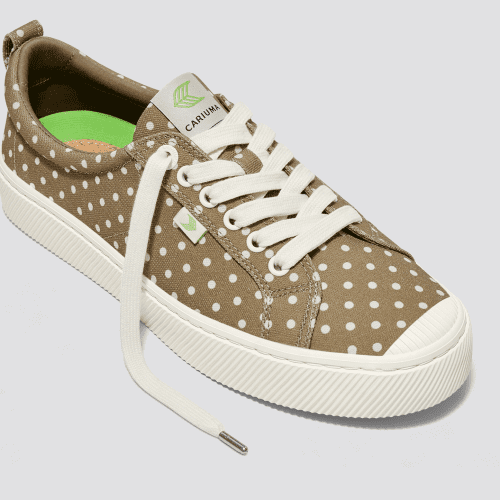 oca low off burnt sand polka dots canvas sneaker.slideshow2