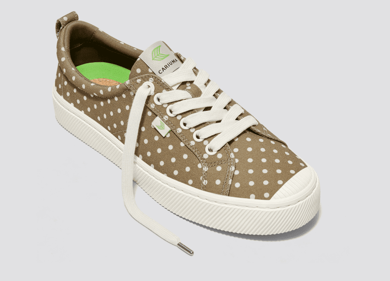 oca low off burnt sand polka dots canvas sneaker.slideshow2