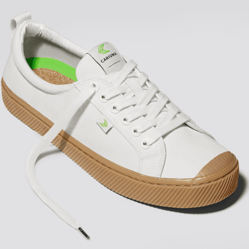 oca low off white gum canvas sneaker.feature 1