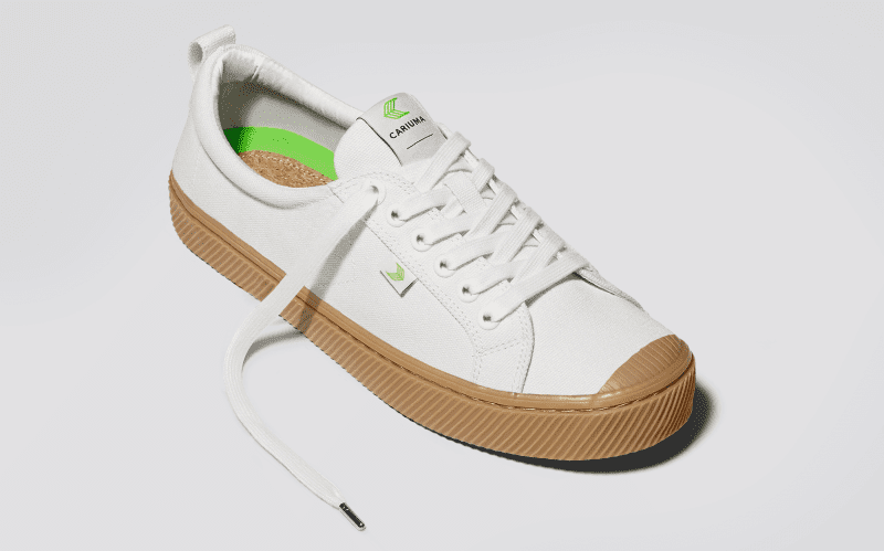 oca low off white gum canvas sneaker.feature 1