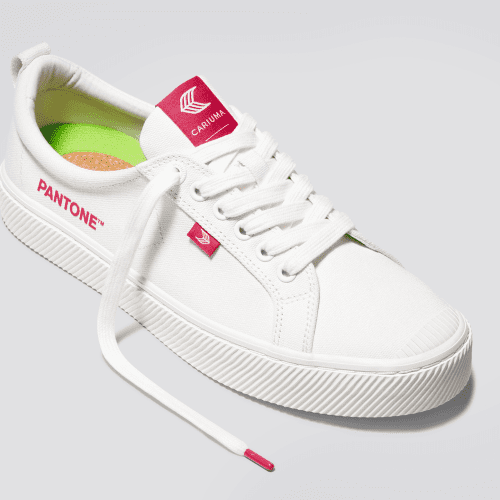 oca low pantone off white viva magenta canvas sneaker.slideshow3 527544ce 4cba 4a89 a3c7 d2cdaf581f27