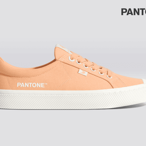 oca low pantone peach fuzz canvas sneaker.slideshow1