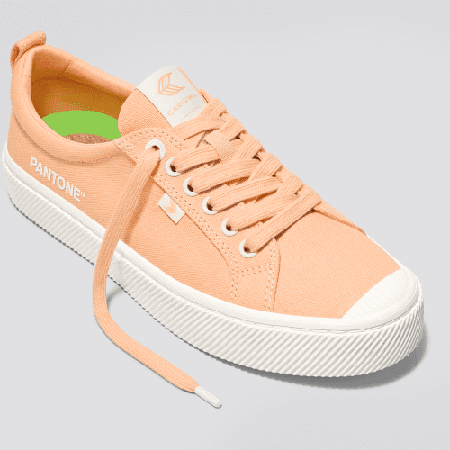 oca low pantone peach fuzz canvas sneaker.slideshow2