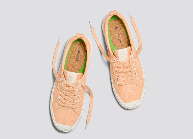 oca low pantone peach fuzz canvas sneaker.slideshow5