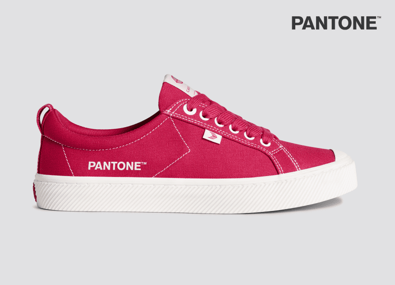 oca low pantone viva magenta off white canvas sneaker.slideshow1